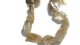 12X18MM  Golden Rhutilated Quartz faceted Tumble Shape - Length 10 Inches , Natural Rutilated . faceted Nugget shape