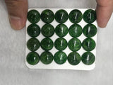 12MM Chrome Diopside Smooth Round Cabs , good quality cabochon , thickness is 4MM ( Pack of 1 Pc )