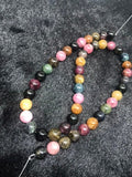 9MM Multi Tourmaline Round beads. Fine quality beads , Length 15 Inch code #CT