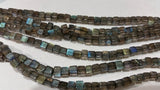 Labradorite Cube Beads , Blue Labradorite Box 5MM- length 14 inch