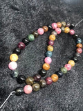 8MM Multi Tourmaline Round beads. Fine quality beads , Length 15 Inch code #CT