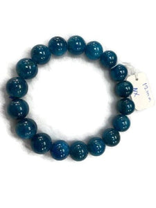 12mm Neon Apatite Bracelet, Perfect Round Beads, length 7.5'' stretch bracelet .