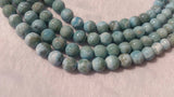 12MM Larimar Round Beads, Natural Larimar , AA Quality Length 7" , Larimar Half strand(20 cm)