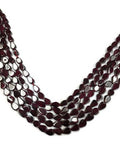 5 Strands, Garnet Pear cum Drop Beads, 16 Inch Strand, 7x11mm