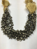 Pyrite Faceted Pear 6X8MM Briolettes, Natural Pyrite Beads