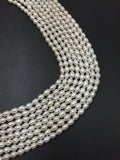 Pearl Rice Beads 4x6mm , 5x7mm size, 15 Inch Strand , Freshwater cultured Pearl