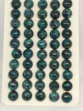 8MM Chrysocolla Round cabochon , (pack of 5 Pc)natural chrysocolla cabs. gemstone cabs. AAA quality cabs.