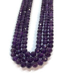 6MM Amethyst Round faceted , Top Quality faceted , Length of strand 16" natural Purple Amethyst . gemstone beads