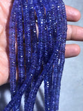 4-7MM Tanzanite Faceted wheel shape, AAA grade,length 16" ,carat weight 140 , Natural Tanzanite beads . Tanzanite Necklace ,Origin Tanzania