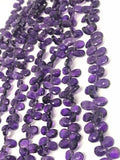 Natural Amethyst Faceted Pear Shape 8" Strand 7x9 MM Approx Size , Top quality briolettes , Deep color Amethyst