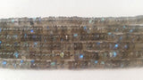 LABRADORITE SMOOTH Heishi Shape ,4.5 mm size Length 16" Flat thin wheel shape , Labradorite washer shape .  Labradorite heishi beads