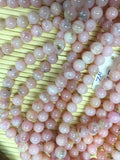 7mm Natural Pink Opal Round Beads , Good Quality - Pink Color . Length 16 Inch