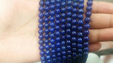 Lapis Round Beads , 6mm, Natural Lapis , Length in 16" Deep Blue Lapis, AAA Quality Round shape