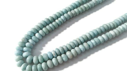 Half Strand LARIMAR 8-8.5MM SMOOTH ROUNDEL Shape, Length 8