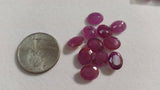 Pink Sapphire Faceted 8X6 MM Ruby Faceted Oval Cabs , Natural Ruby Pack of 2 Pc