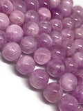 12 MM Kunzite Round Beads, AAAA Quality, Length 40cm -Natural Kunzite Beads-Purple Color origin brazil