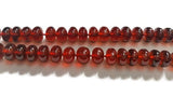 Hessonite Garnet 5-9mm Roundel Beads , necklace of 16" fine color and good quality beads, Origin Mozambique