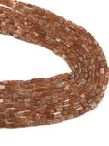 Sunstone Smooth Brick , 4.5x6.5mm to 5x8.5mm size, 14.5" Strand, Quality AA, Sunstone Rectangle