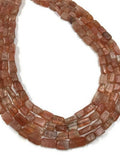 Sunstone Smooth Brick , 4.5x6.5mm to 5x8.5mm size, 14.5" Strand, Quality AA, Sunstone Rectangle