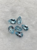 6X9MM Sky Blue Topaz faceted Pear Cabs,natural gemstone cabochon , Pack of 2 pc , AAA grade gemstone