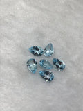 6X9MM Sky Blue Topaz faceted Pear Cabs,natural gemstone cabochon , Pack of 2 pc , AAA grade gemstone