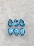 6X9MM Swiss Blue Topaz faceted Pear Cut -  Pack of 2 pc , AAA Quality