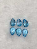 6X9MM Swiss Blue Topaz faceted Pear Cut -  Pack of 2 pc , AAA Quality