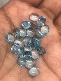 6X8mm Swiss Blue Topaz Oval Cabs, natural gemstone cabochon , Pack of 2 pc , AAA grade gemstone
