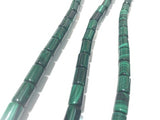 8x12 mm Malachite Tube Beads , Length of strand 40 cm - Top Quality , Natural Malachite Cylinder Beads- Malachite Barrel Beads