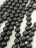 12mm Hematite Smooth Round , Length 16" Top Quality Hematite Gemstone , Natural Hematite beads