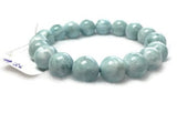 9 MM Natural Larimar Bracelet,Super Quality Larimar from Dominican Republic- Larimar Round Bracelet- - Length 7.5 Inch code 36