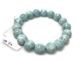 9 MM Natural Larimar Bracelet,Super Quality Larimar from Dominican Republic- Larimar Round Bracelet- - Length 7.5 Inch code 36