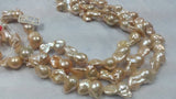 Freshwater Pink / Golden Pearl Fancy shape Good Quality Pearl .Natural Freshwater pearl , AAAA Grade Size 16X25MM Approx