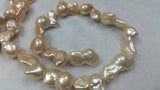 Freshwater Pink / Golden Pearl Fancy shape Good Quality Pearl .Natural Freshwater pearl , AAAA Grade Size 16X25MM Approx