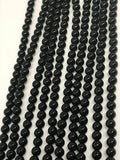 4MM Black Onyx Round Beads - Round beads, gemstone shape Length 16 Inch-