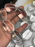 Crystal Nugget Beads • 25x38 mm Size • Length 40 cm • 100% Natural Clear Crystal Beads • AAA Quality • Extra Big Size Crystal