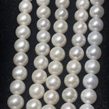 Freshwater Pearl Round beads 8 mm size -100% Natural Color AAA Quality 40cm Length , white pearl beads