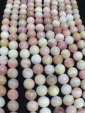 12mm Natural Pink Opal Smooth Round Beads, Top Quality , Perfect Round beads- length 16 Inches