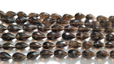 Long Smoky Faceted Drop Shape, Big Size Drops 13X21MM , Length 14" 10 in stock . Smoky Briolette shape