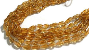 Citrine Drop Shape , Length 14 Inch . Natural citrine Drop shape . Size 7X14 MM