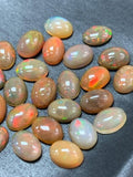 Ethiopian Opal Cabs 5x7 mm size Pack of 4 Pieces -Code #09- AA Quality (2A Grade) Opal Cabochon - Ethiopian Opal Oval Cabochon