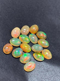 Ethiopian Opal Cabs 5x7 mm size Pack of 2 Pieces -Code #08- AAA Quality (3A Grade) Opal Cabochon - Ethiopian Opal Oval Cabochon