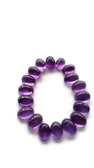 Amethyst Oval 6X8MM Cabs , Pack of 10 Pcs- Amethyst Loose Cabs . African Amethyst