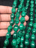 6X11 mm Malachite Fancy shape Beads , Length of strand 40 cm - Top Quality , Natural Malachite Cylinder Beads- Malachite Barrel Beads