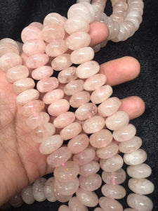 14mm Morganite Roundel Beads, AAA Quality Beads , Perfect making-Wholesale price- 40 cm Length