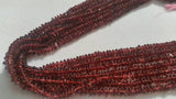 5 strands, Mozambique Garnet  Roundel Beads 4mm, 16 Inch Strand