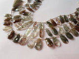 Rhutilated Quartz faceted Pear Shape - Length 8 Inches , Pear shape Size 9X16MM , Natural Rutilated . faceted briolette pear .