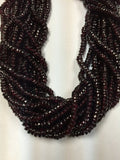 5Strands, Garnet Heishi Circle Beads, Special Drilling, 5mm,16 Inch Strand, Super Finest-Quality-AAA