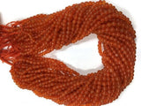 5 Strands, Carnelian Round Beads, 4.5mm size, 14 Inch Strand