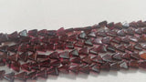 Garnet Triangle Shape 7 mm, Length of strand 16"- Garnet beads